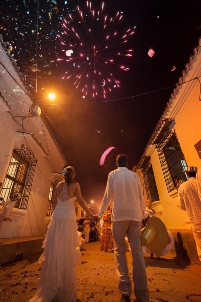 Fuegos artificiales en tu boda