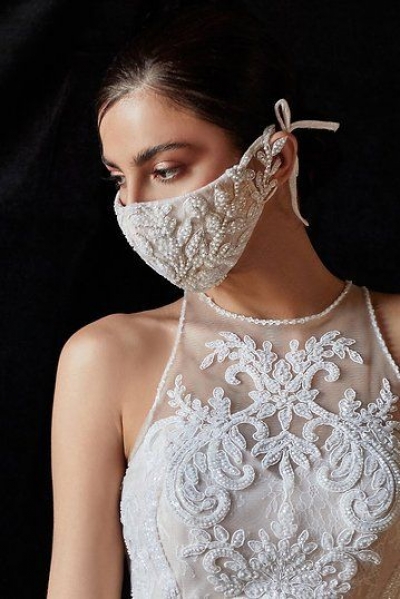 Mascarillas y pantallas protectoras para novias