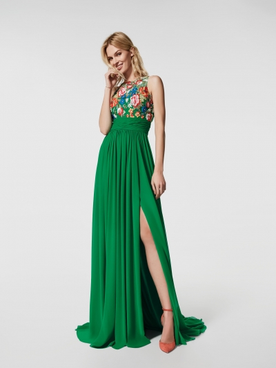 10 vestidos de fiesta green/natural
