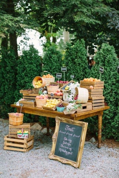 Estaciones temáticas de comida para tu boda