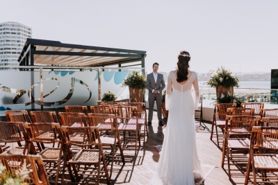 La boda con las mejores vistas del Mar Cantábrico en el NH Gijón