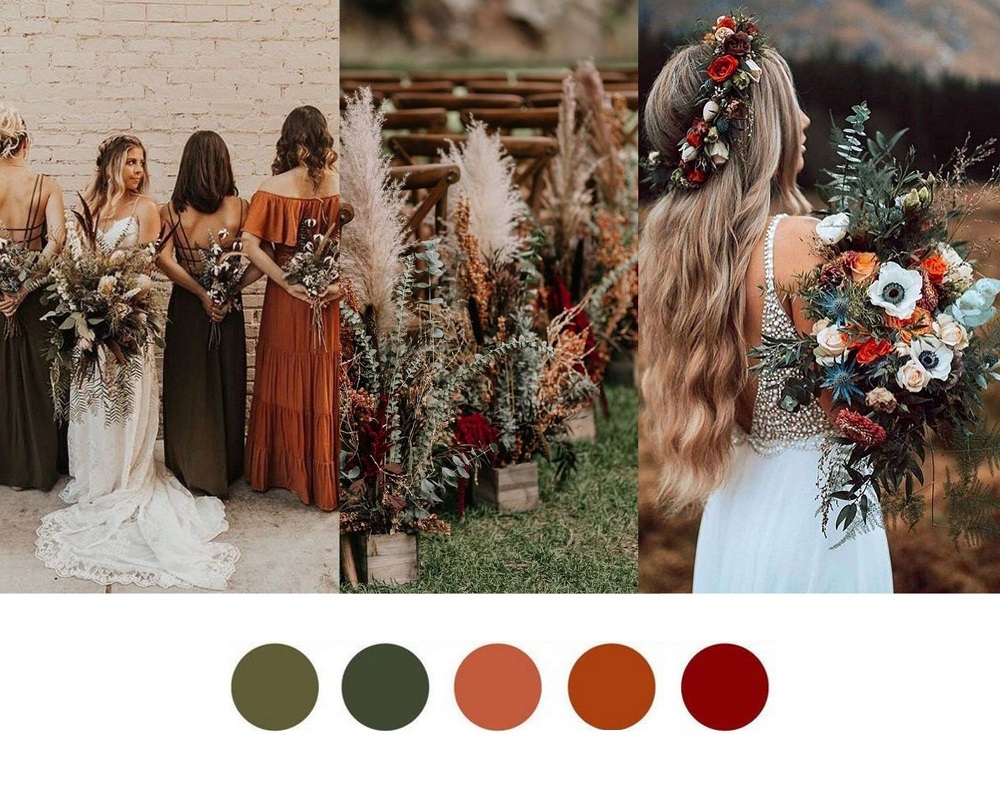 Rust Colores tendencias para bodas 2021 TodoBoda 02