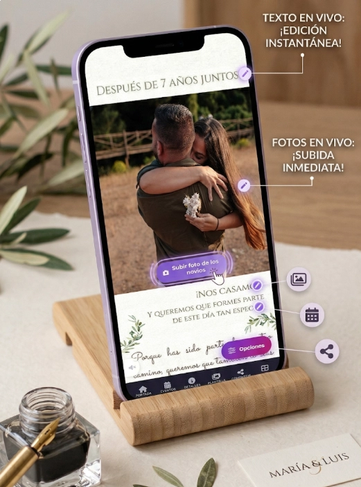 Invitaciones de boda digitales: la alternativa que eligen cada vez más parejas en 2026