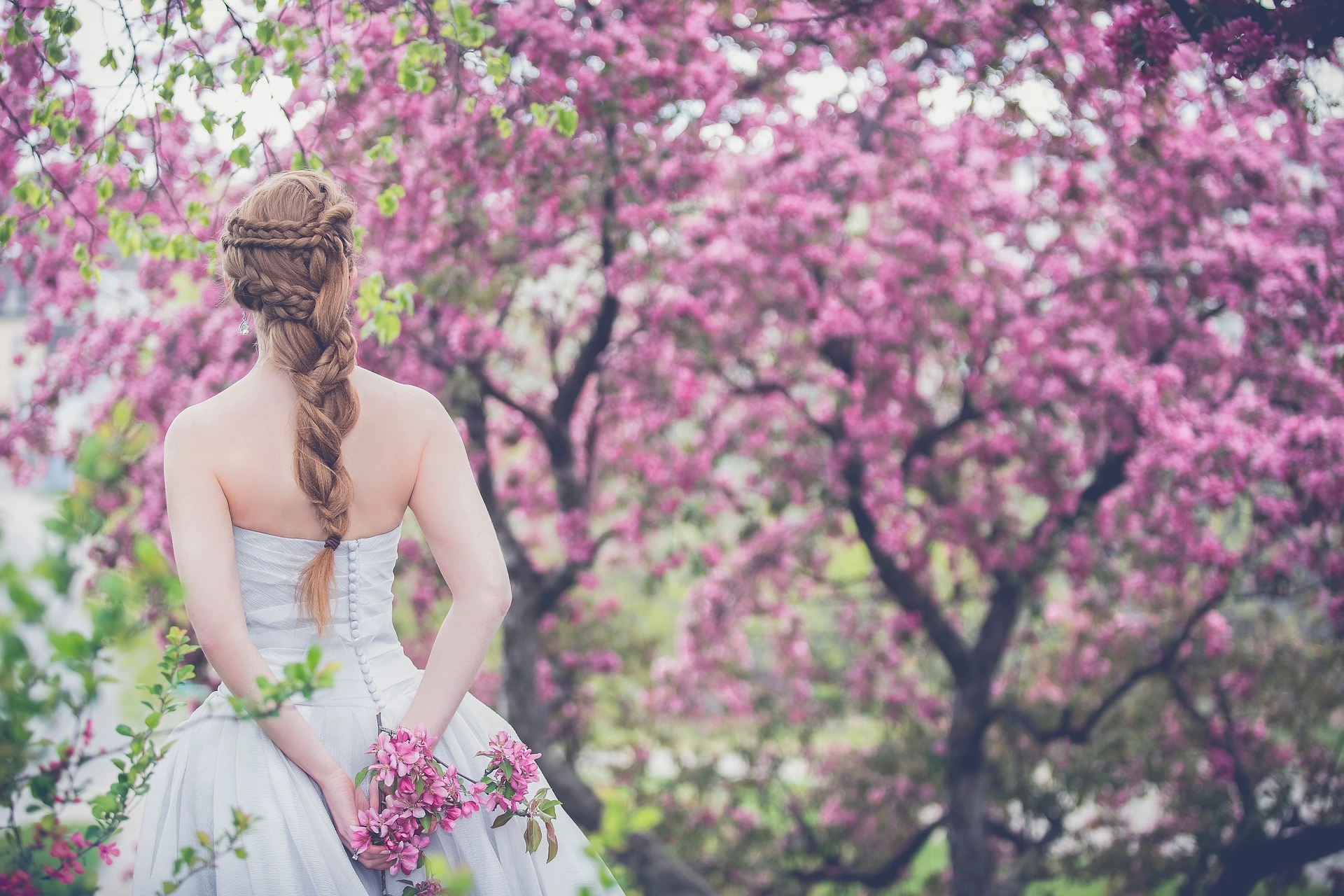 Peinado de trenzas para novia