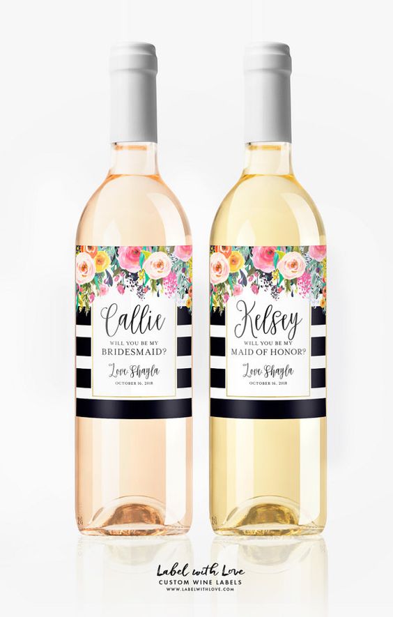 botellas de vino con etiqueta personalizada regalos de boda