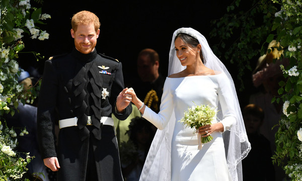 Meghan Markle- Novias reales que marcaron tendencia en la moda nupcial