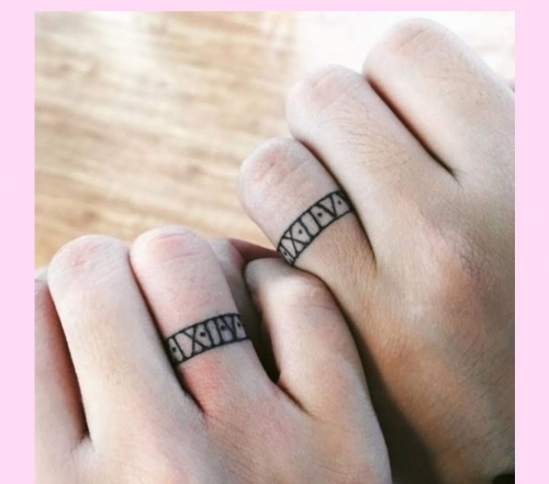 Tatuaje de anillos novi@s